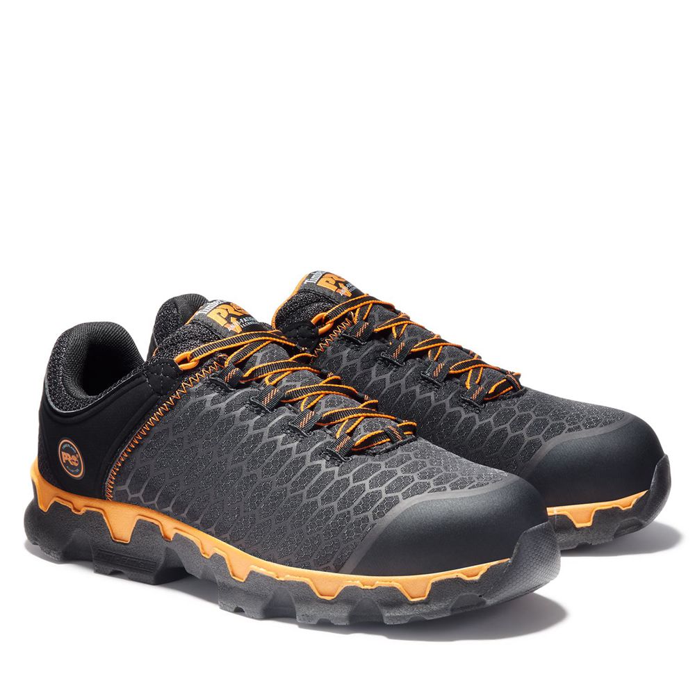 Zapatos de Trabajo Timberland Argentina Hombre - Pro® Powertrain Sport Alloy Toe Eh - Negras/Naranja